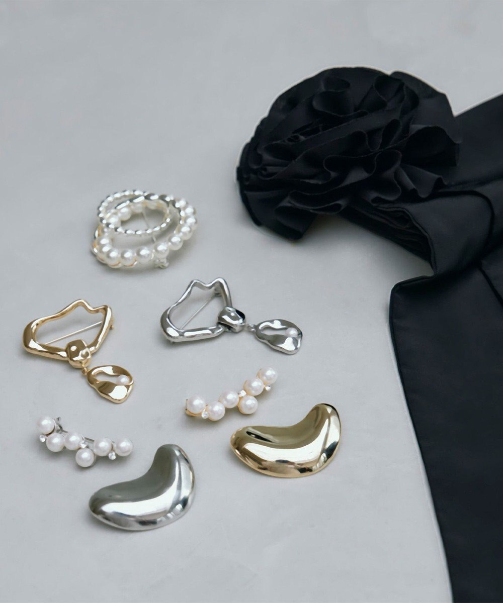 ICB パールサークルブローチ 