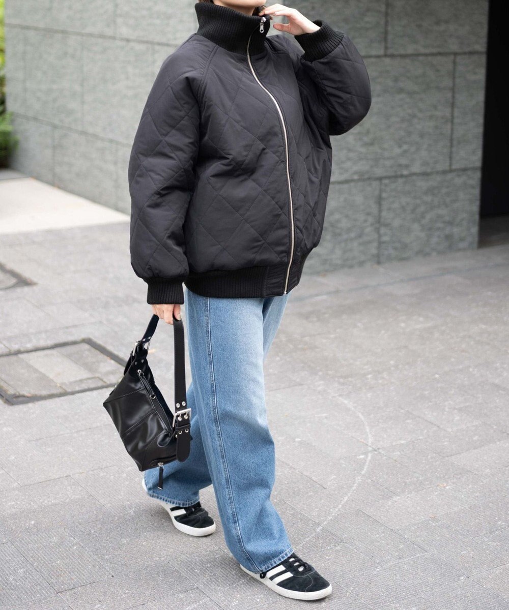 WEGO ヴィンテージライクFレザーRVブルゾン 