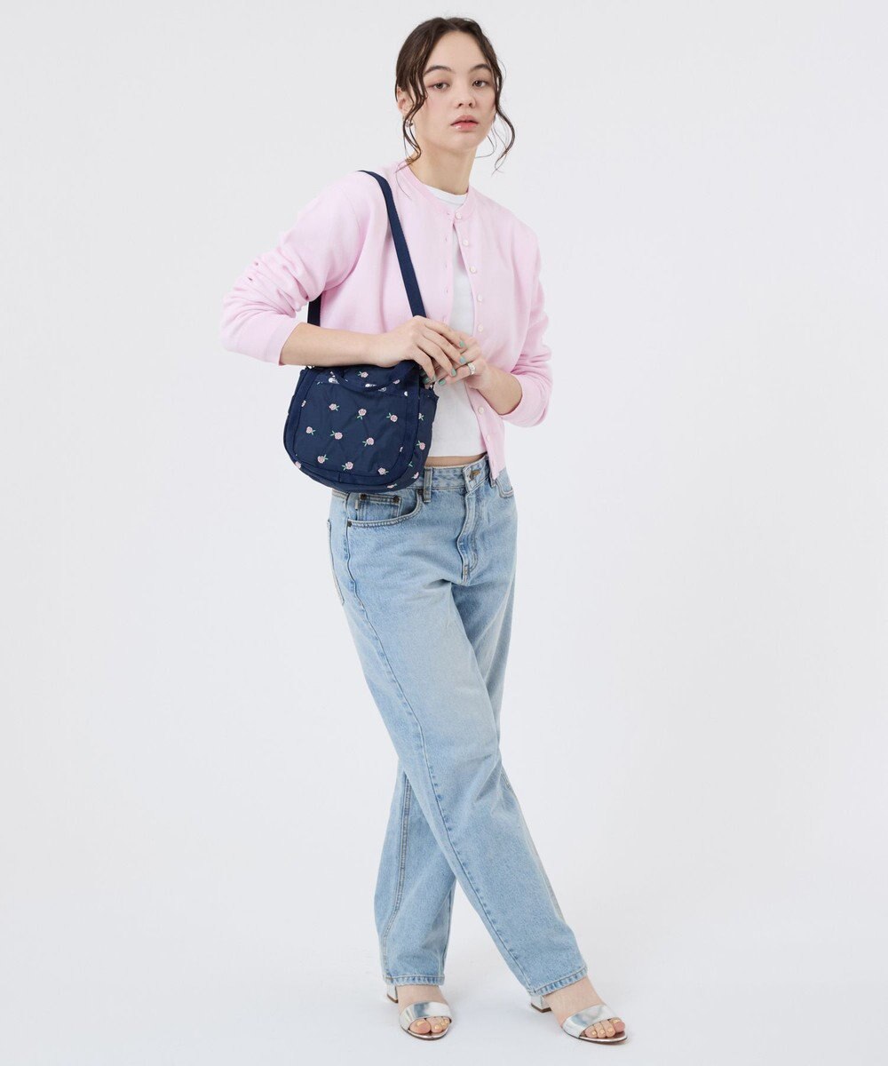 LeSportsac SMALL JENNI/ピンクローズエンブロイダリー 