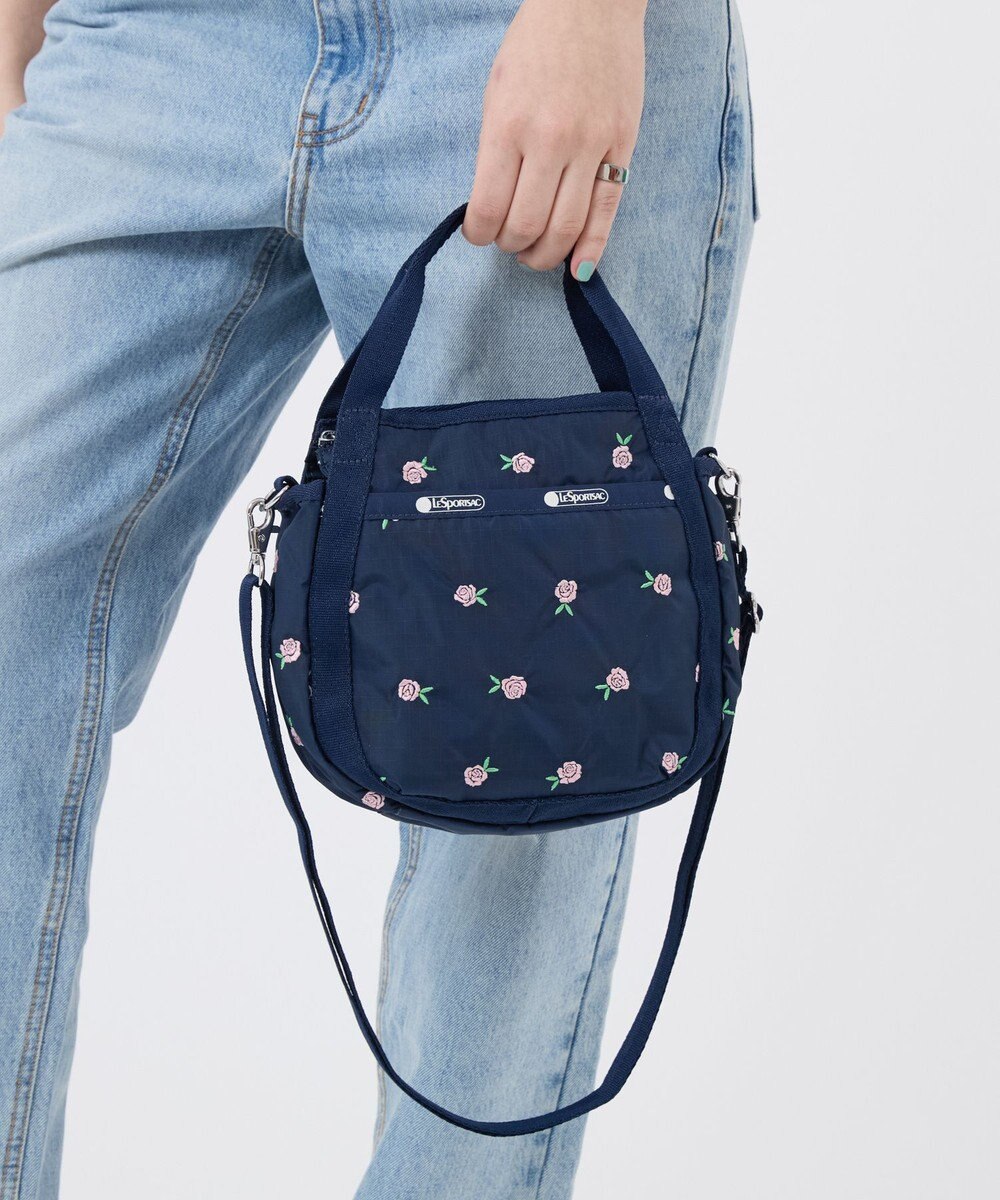 LeSportsac SMALL JENNI/ピンクローズエンブロイダリー 