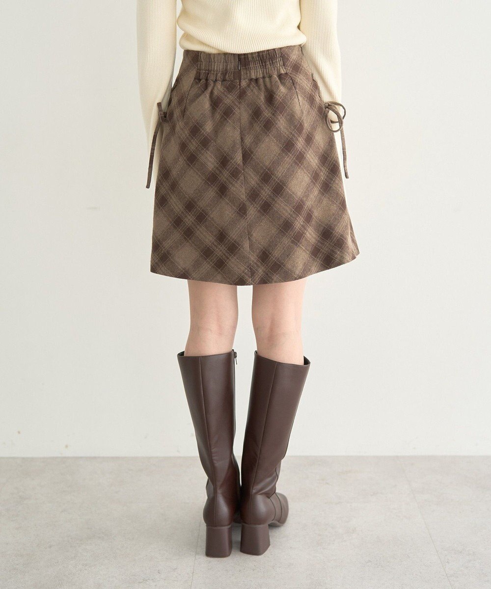 earth music&ecology サイドレースアップミニスカート 