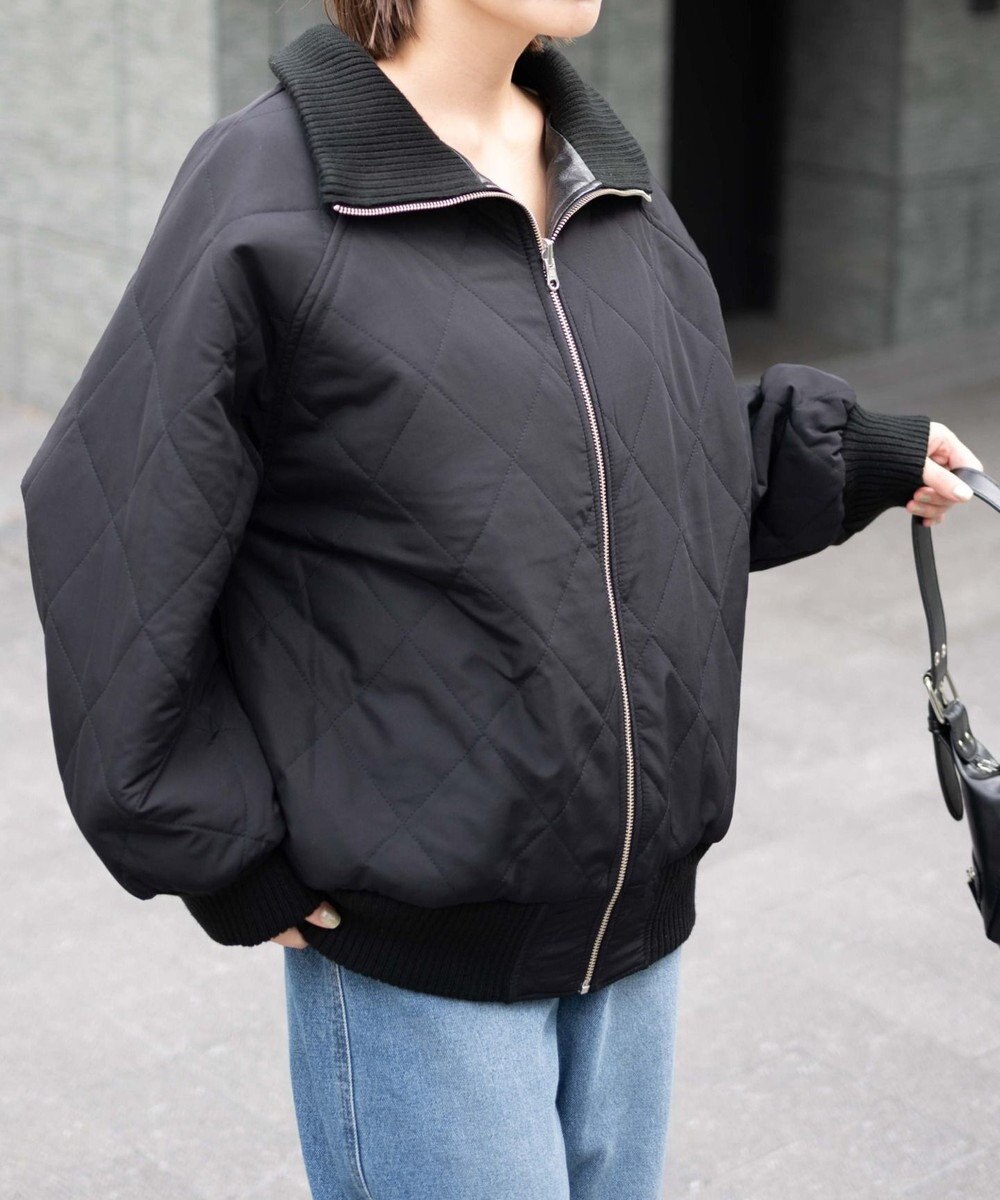 WEGO ヴィンテージライクFレザーRVブルゾン 