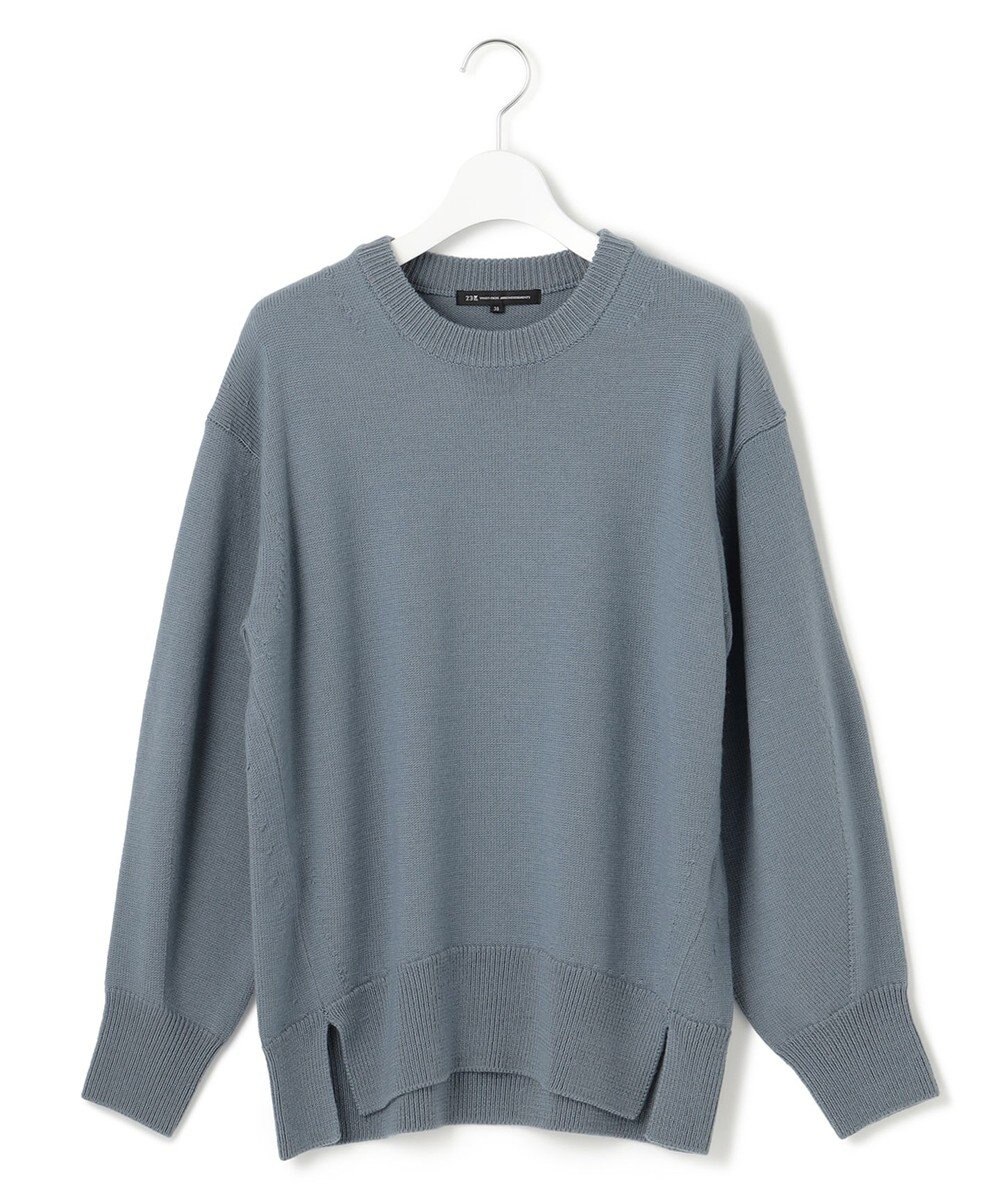 23区 【CLASSY.1月号掲載】ウールコード クルーネック ニット 