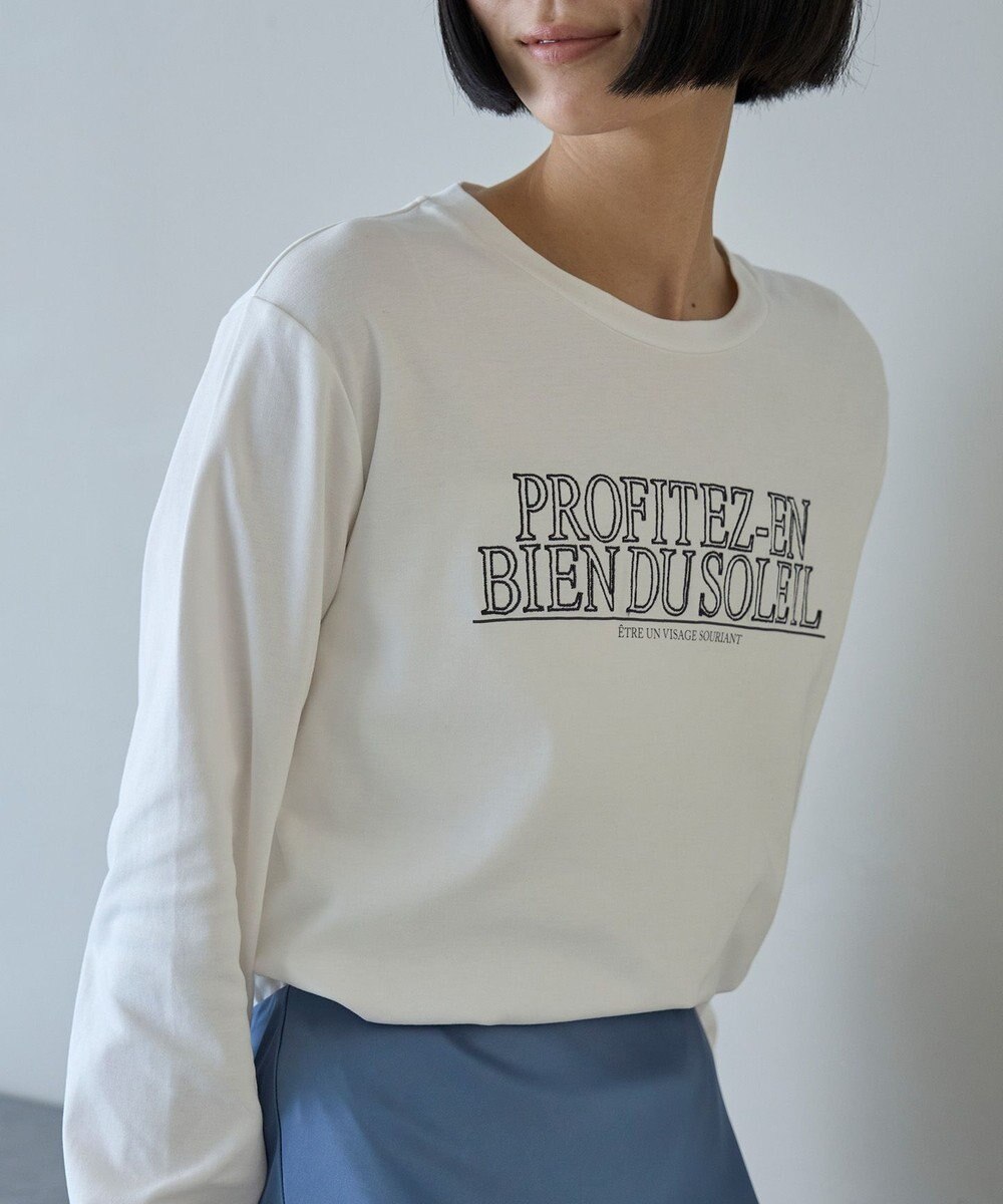 UNFILO ロゴ刺繍 Tシャツ 