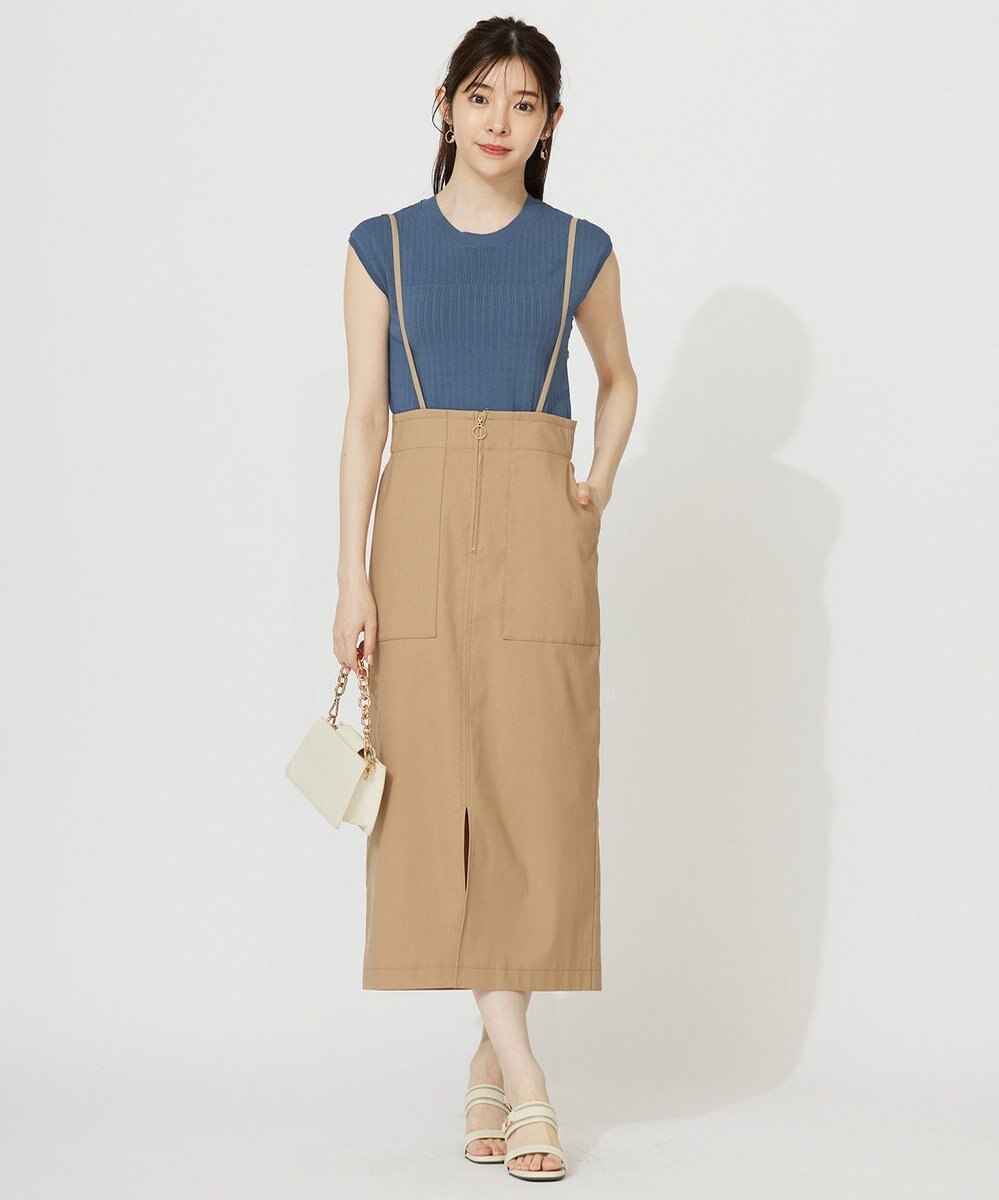 ANY SIS L 【2WAY】フロントジップタイト スカート 