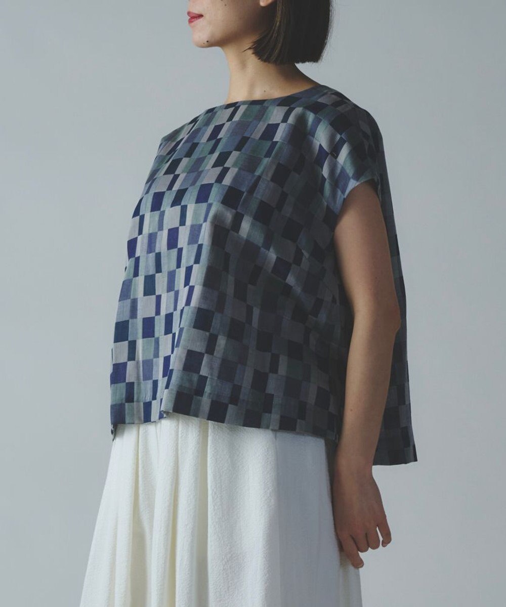 muuc 〈ドライタッチ＆通気性が高い〉格子柄プルオーバー 