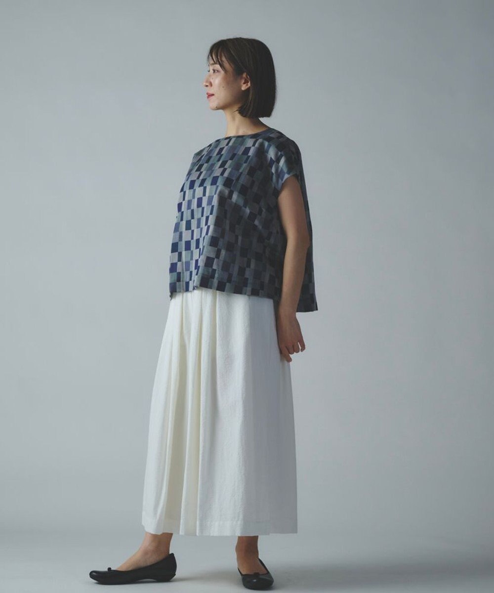 muuc 〈ドライタッチ＆通気性が高い〉格子柄プルオーバー 