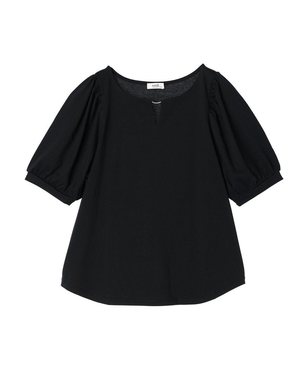 earth music&ecology パフスリーブキラリポイントプルオーバー 