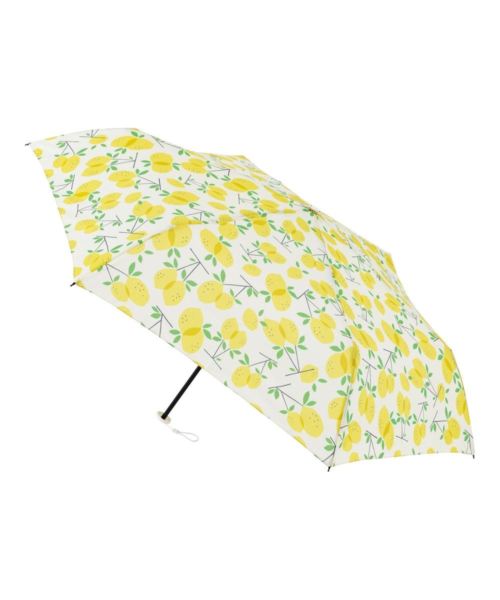 MOONBAT estaa 【耐風】折りたたみ傘 フレッシュレモン UV オフホワイト