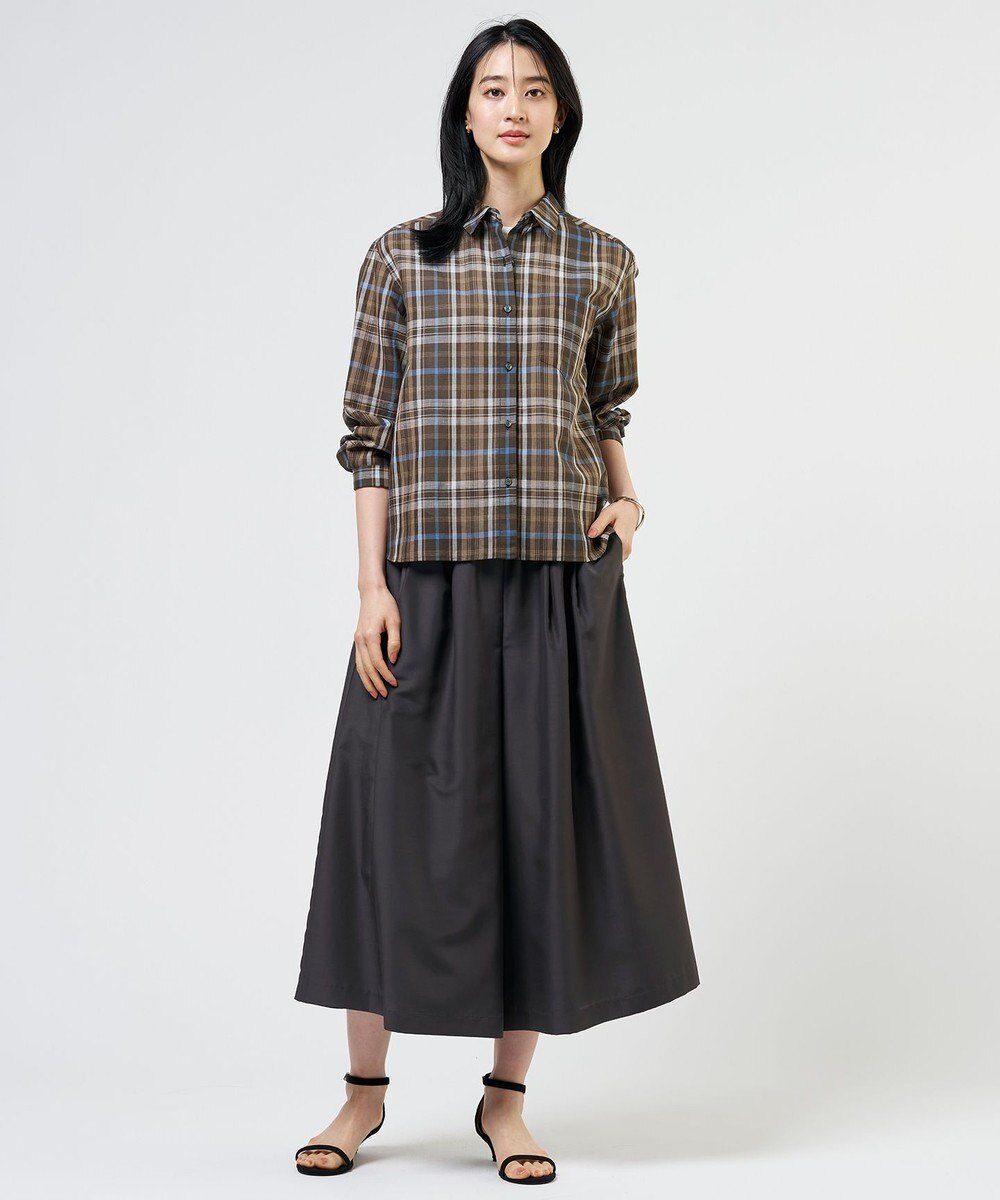 J.PRESS LADIES S コットンリネン Light マドラスチェック シャツ 