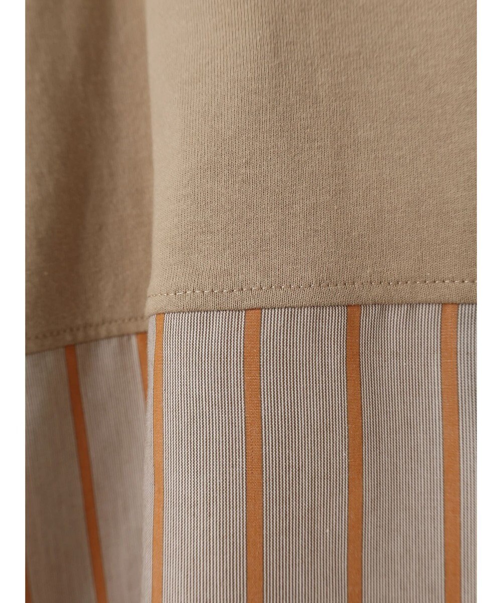 Green Parks ５分袖ドッキングバックスリットチュニック 