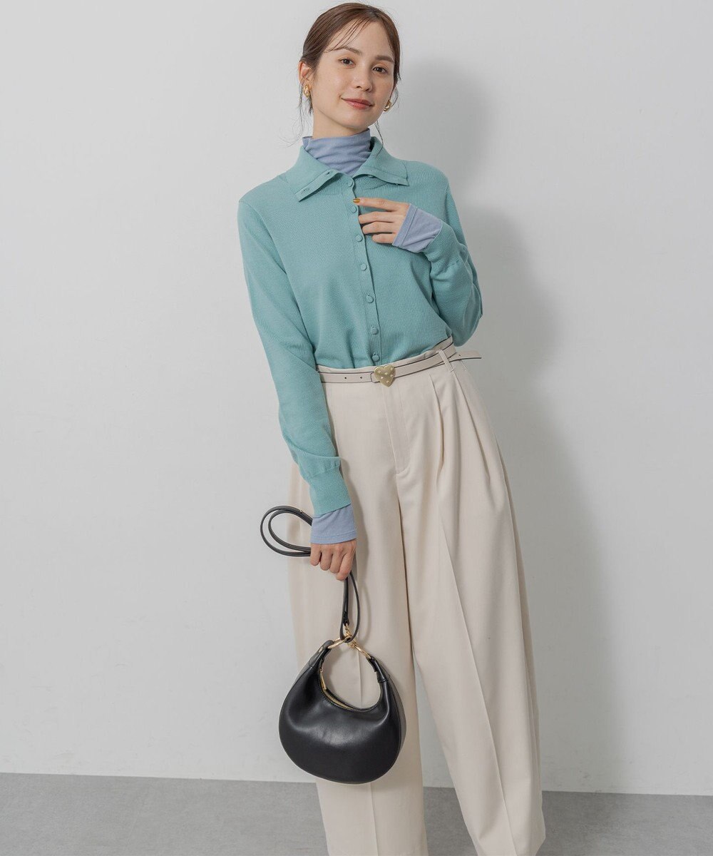 組曲 S 【前後着用可 / 加藤ローサさん着用】スムースストレッチタートル ニット 