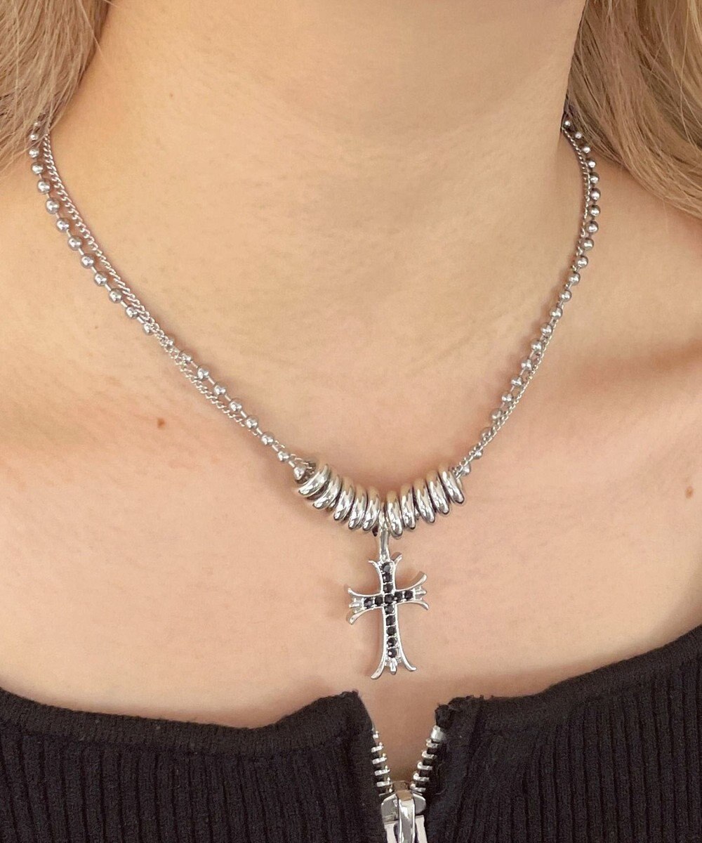 WEGO Lリングモチーフボールチェーンネックレス 