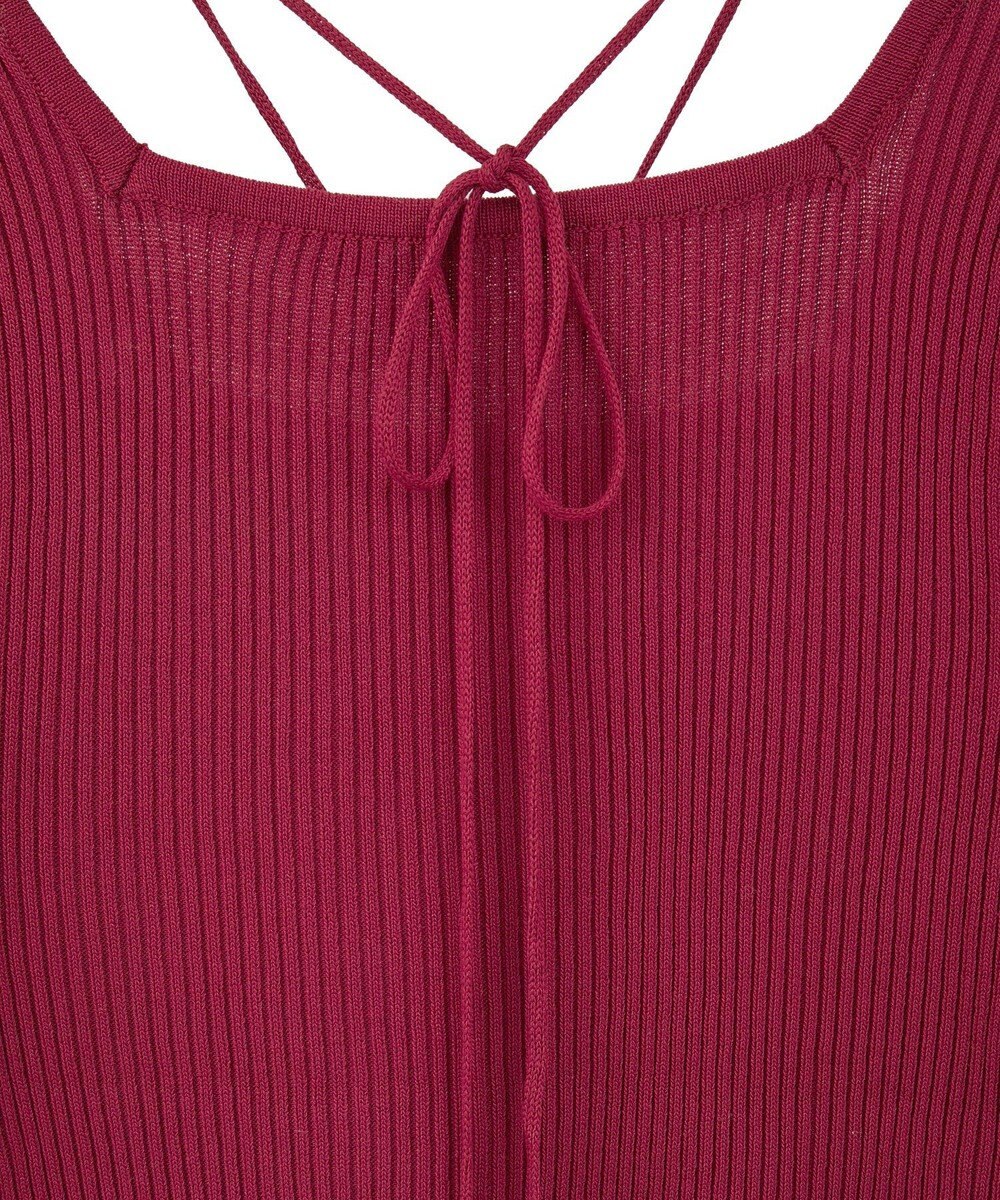 earth music&ecology 【洗濯機洗い可】スクエアホルターネックリブプルオーバー 