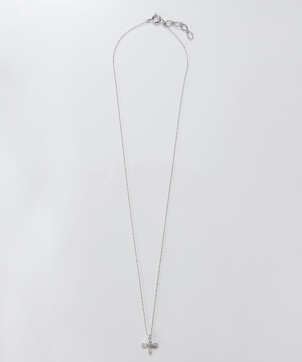 Phoebe 【金属アレルギー対応】フォーペタルズビジューネックレス/ニッケルフリー シルバー 