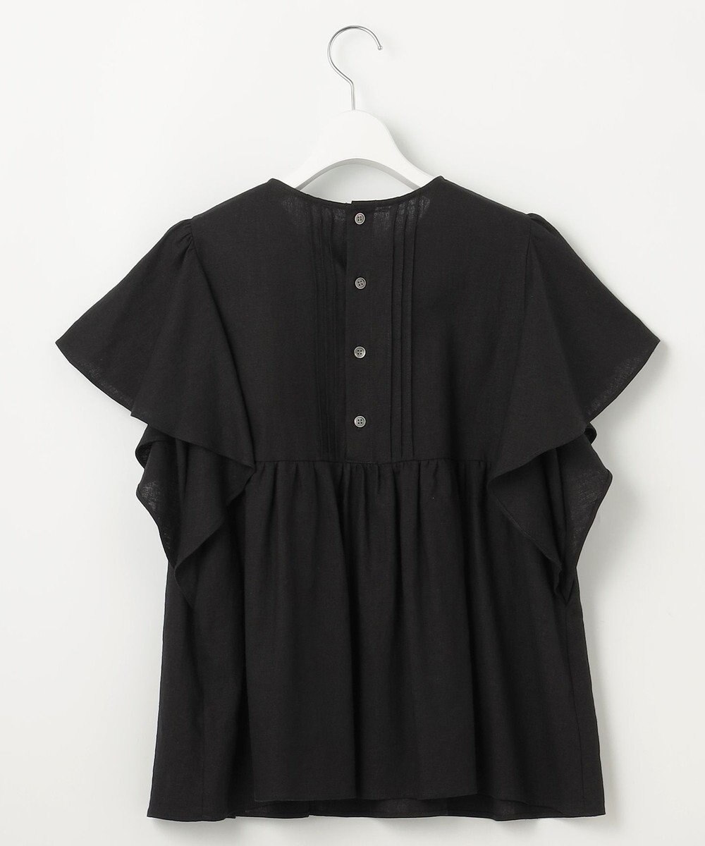 23区 【SLOW/一部店舗限定】ブライトリネン デザイン ブラウス 