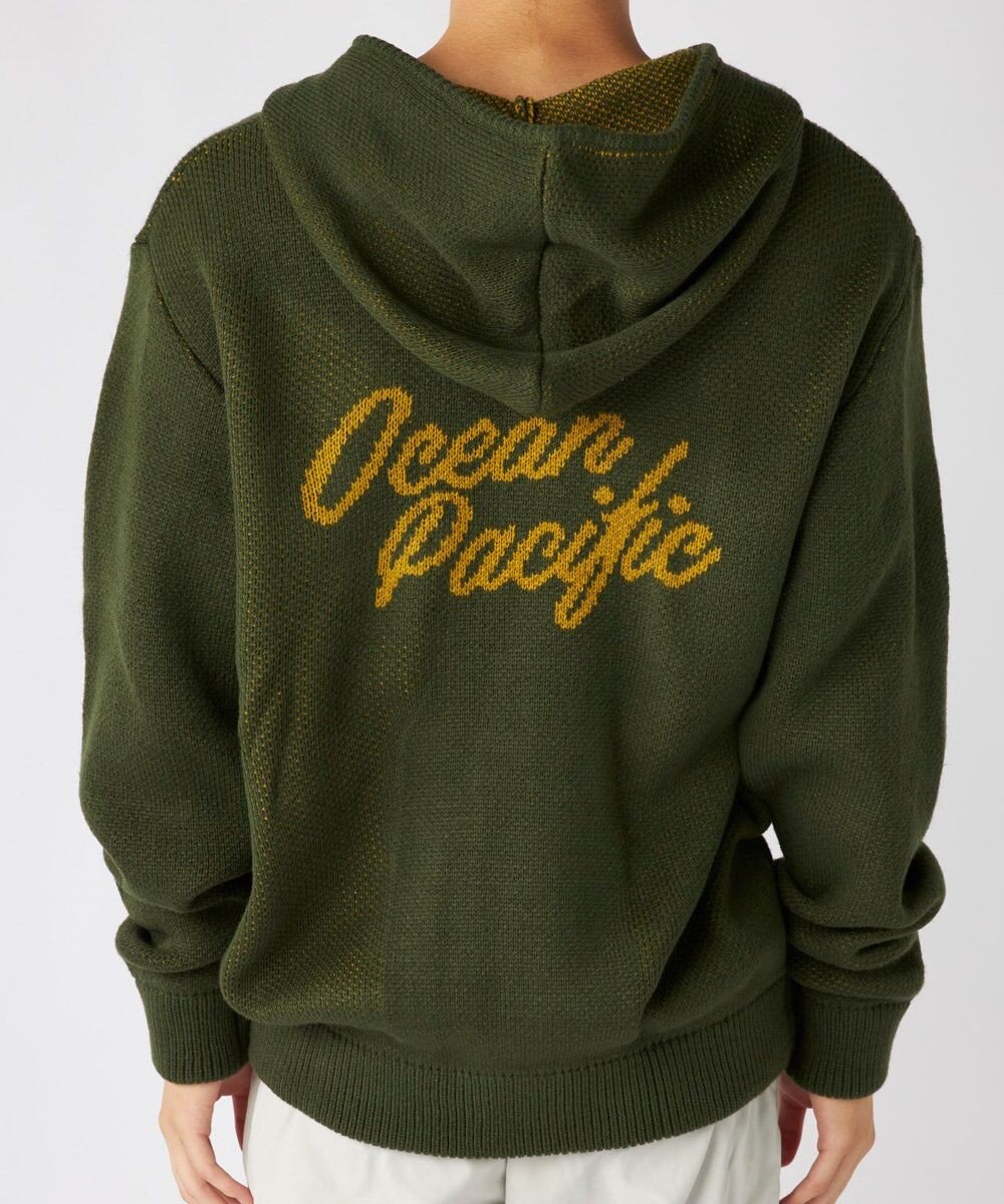 OP／FILA 【ocean pacific】ニットジップパーカー 