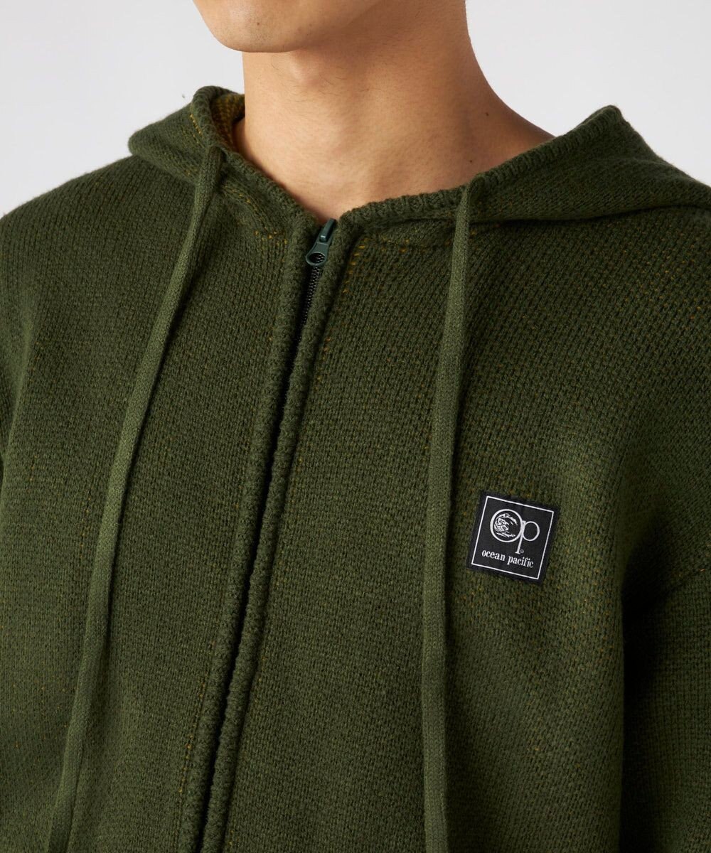 OP／FILA 【ocean pacific】ニットジップパーカー 