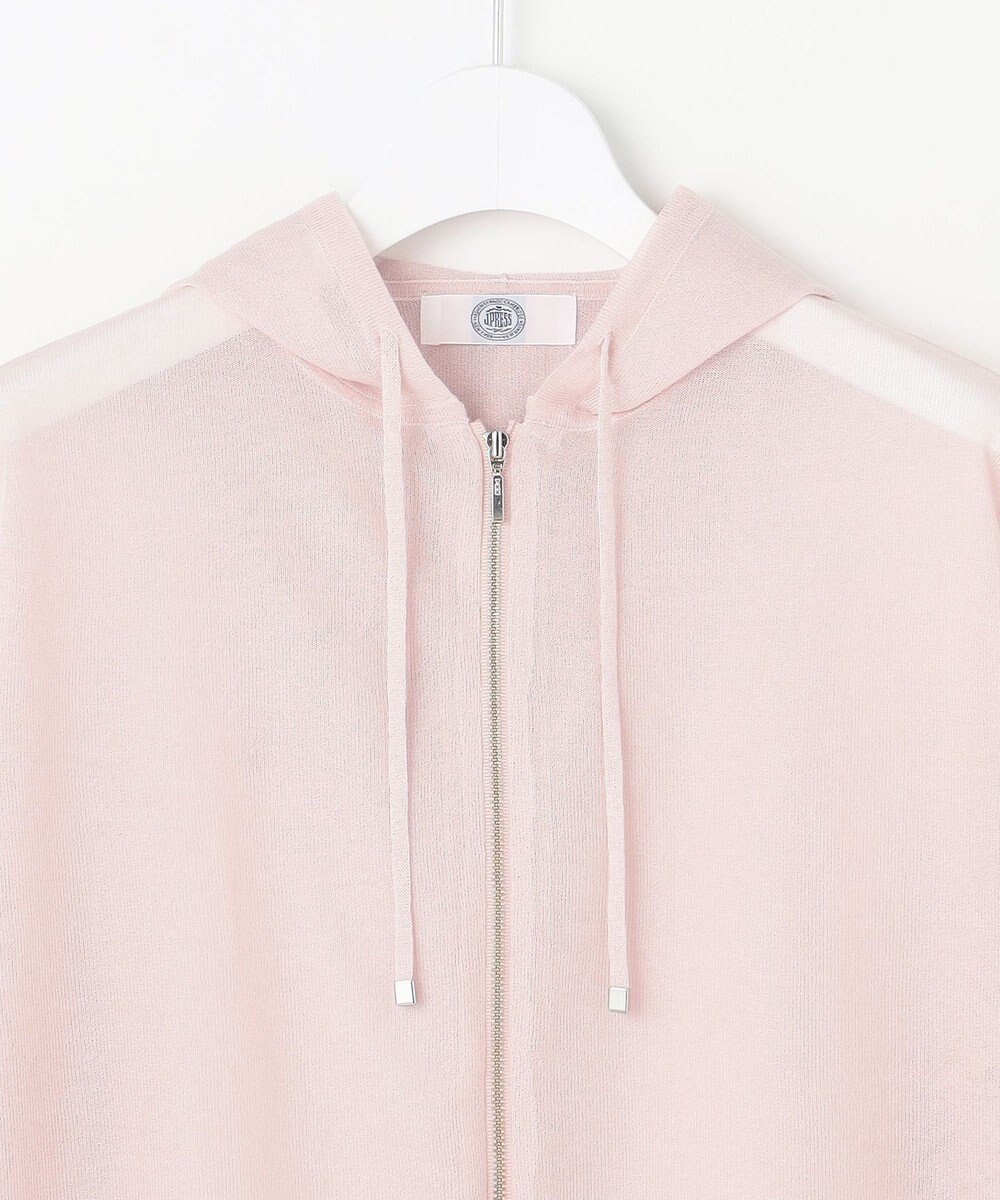 J.PRESS LADIES L 【WEB限定カラーあり・洗える】SHEER LIGHT KNIT ラメ パーカー 