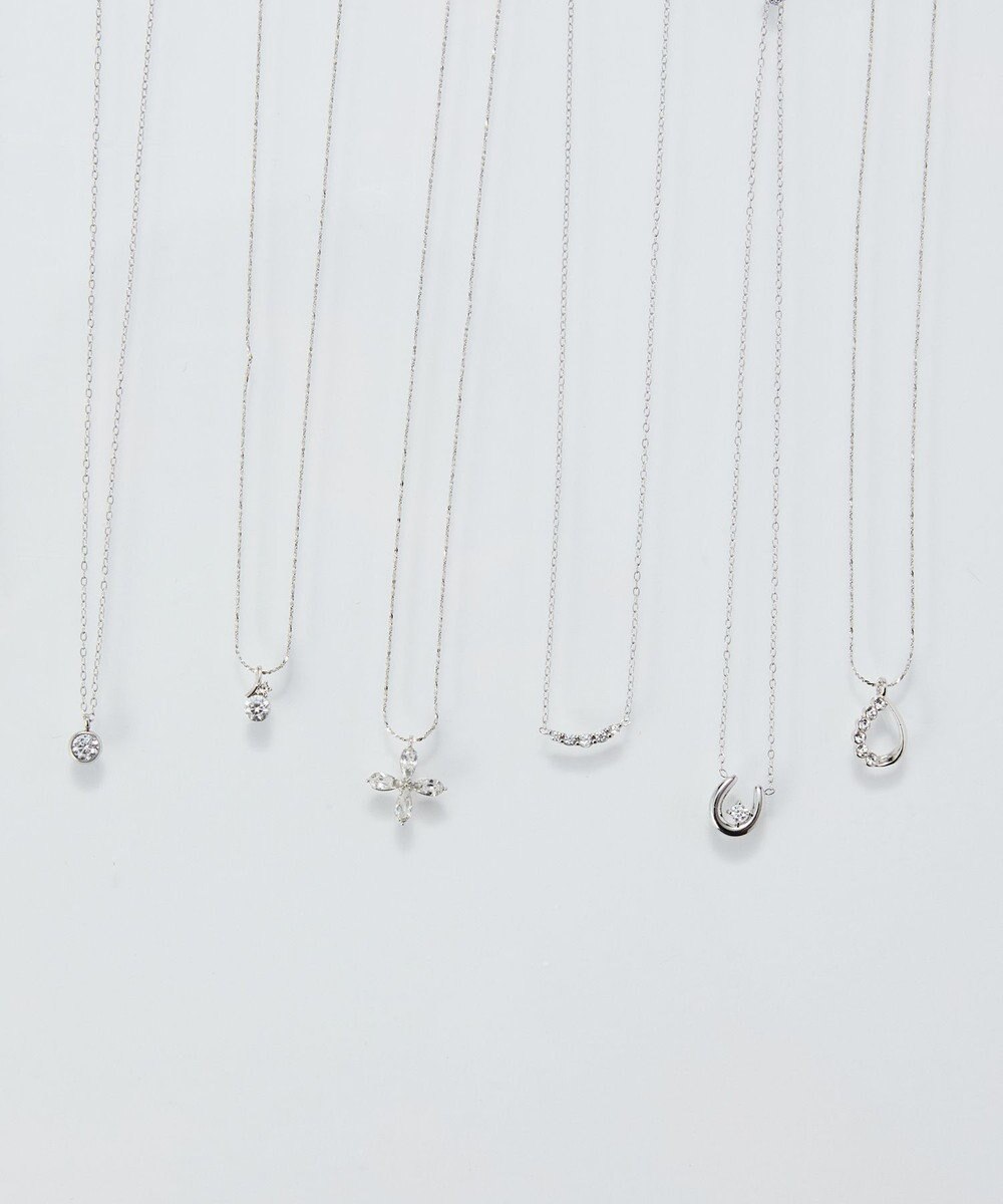 Phoebe 【金属アレルギー対応】フォーペタルズビジューネックレス/ニッケルフリー シルバー 