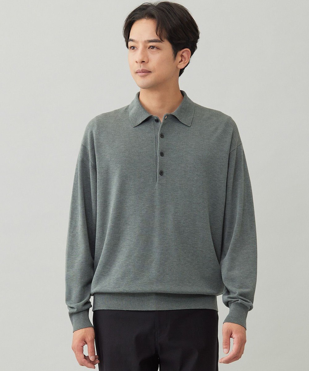 UNFILO MENS 【男女兼用】ソフトサーモ アンチピリングニット ポロ 