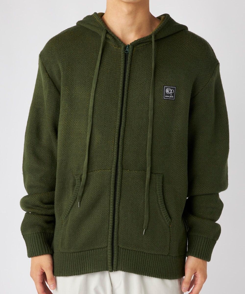 OP／FILA 【ocean pacific】ニットジップパーカー 