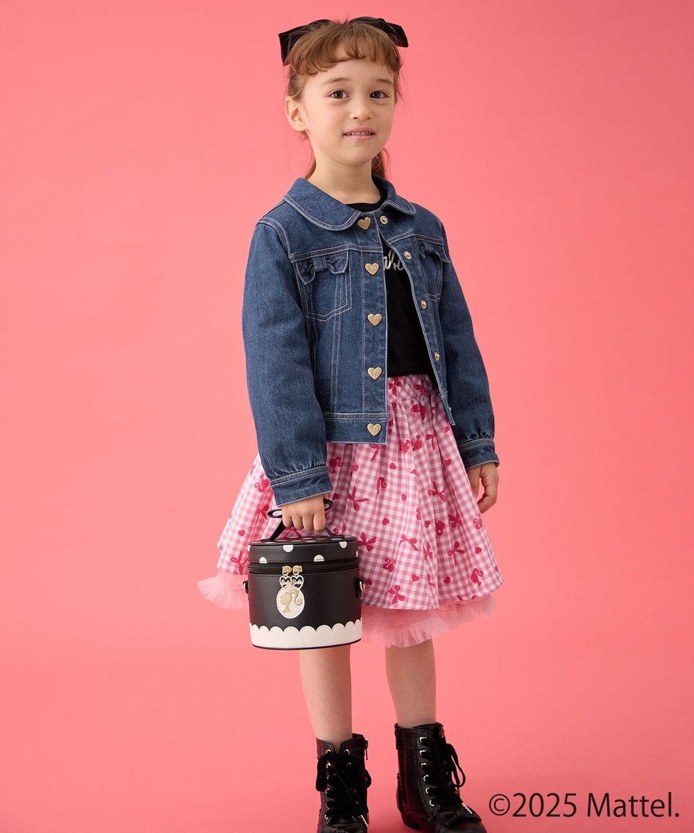 ANY KIDS 【Barbie(TM)】リボン 七分袖Tシャツ 