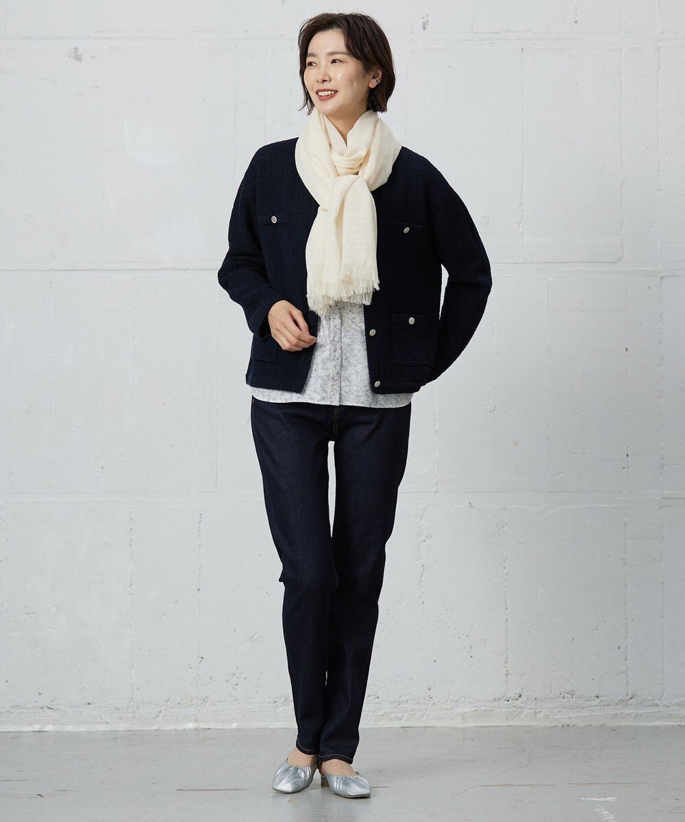 J.PRESS LADIES S 【洗える】BASIC STRETCH DENIM スキニー パンツ 