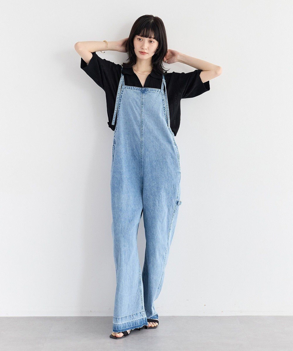 YECCA VECCA 綿麻デニムサロペット 