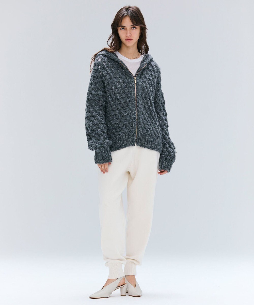 BEIGE， KOKOMO / ウールアルパカメッシュニットパーカー 