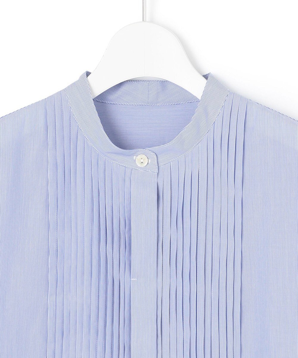 23区 L 【洗える】コットンポプリン ピンタック ブラウス 