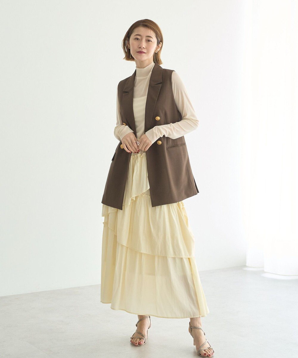 YECCA VECCA アシンメトリーラッフルスカート 