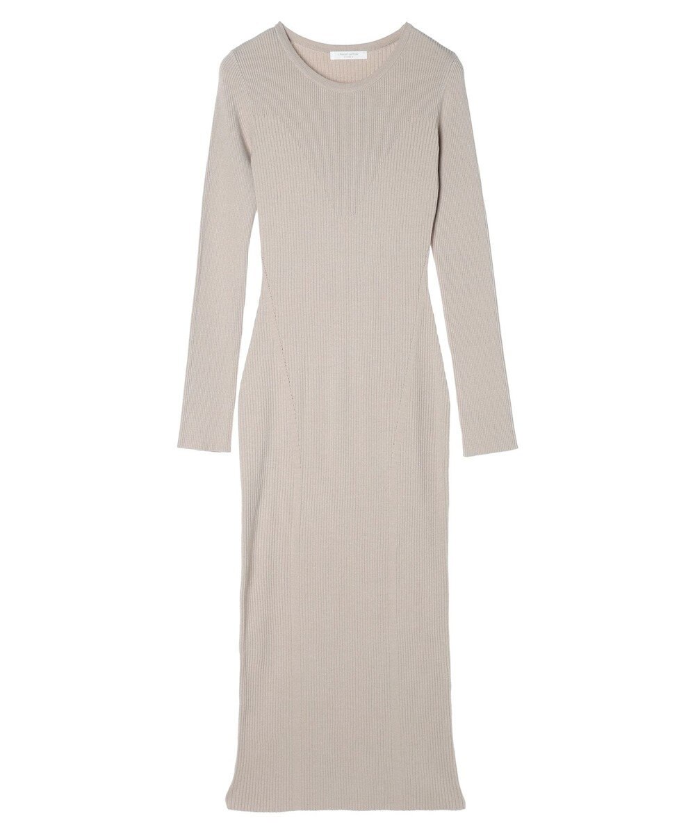 Green Parks タイトシルエットリブニットワンピース 