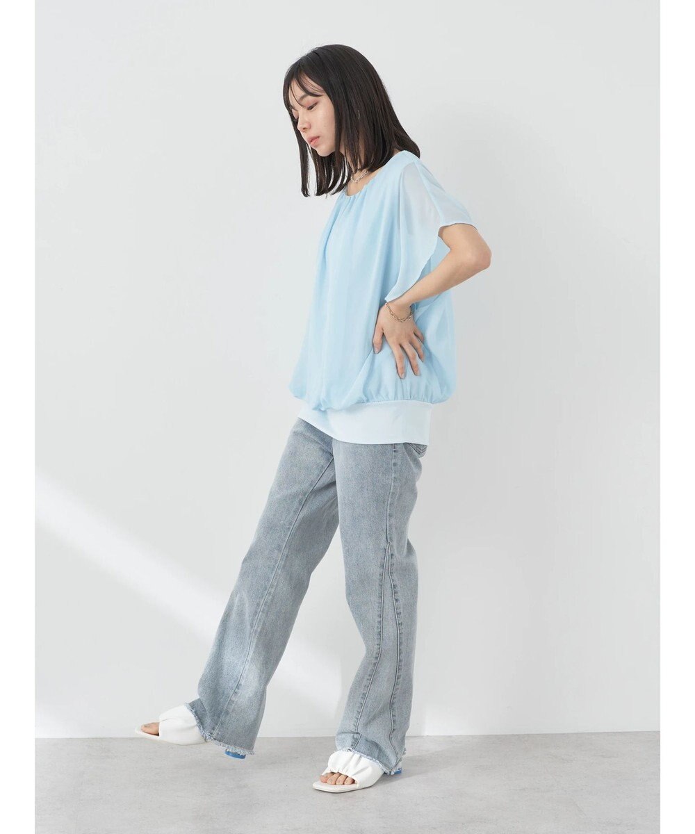 earth music&ecology シアードッキングドルマンブラウス 