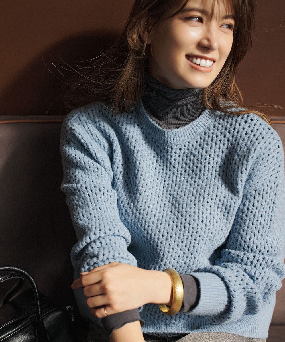 UNFILO 【暖かさ＆着心地の良さで大ヒット】コットンカシミヤ タートルネックカットソー 