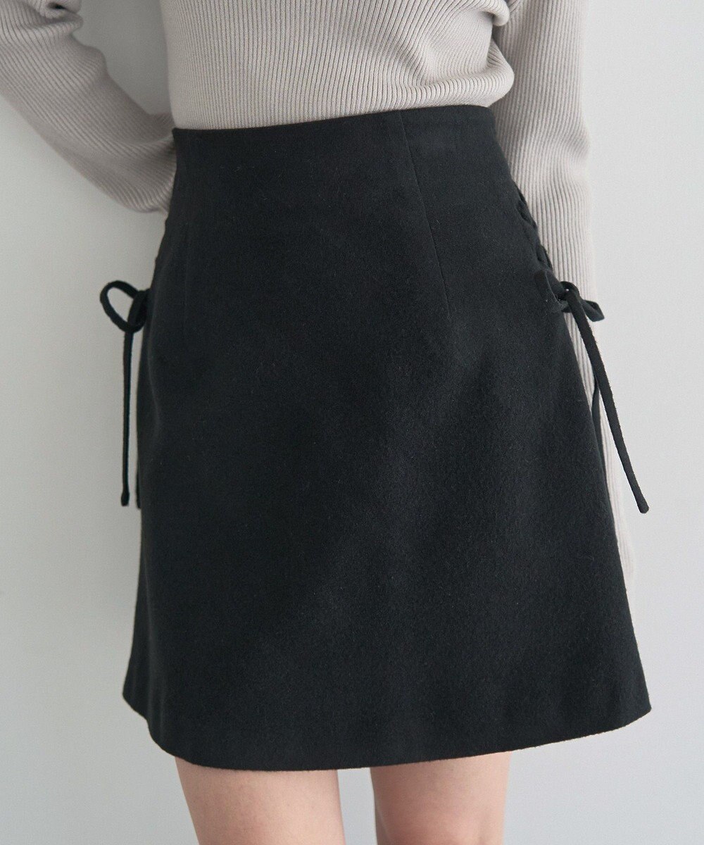 earth music&ecology サイドレースアップミニスカート 