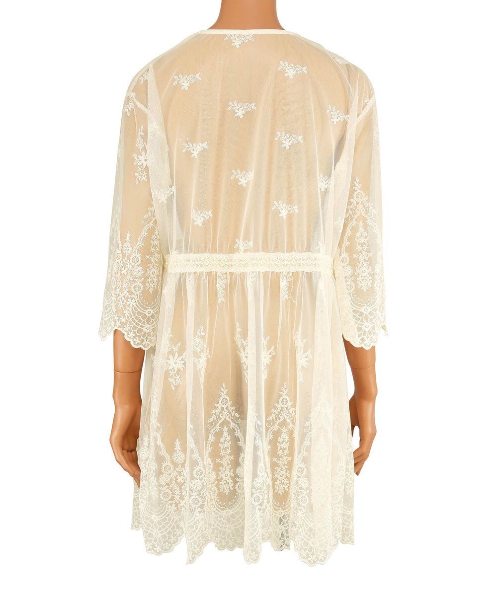 San-ai Resort（三愛水着楽園） パネルレース羽織り　F　【San-ai Resort（サンアイリゾート）】 