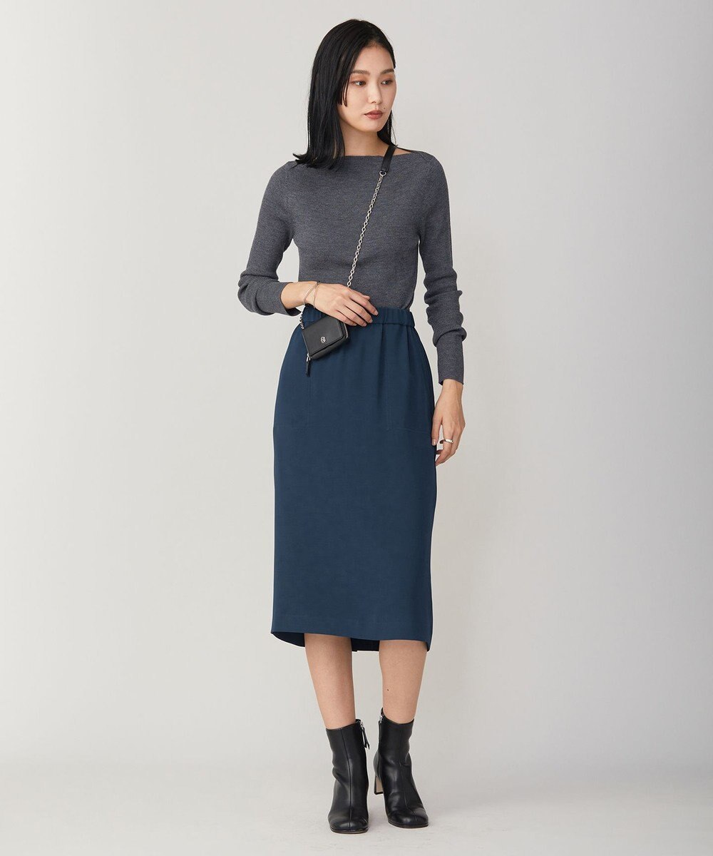 ICB 【WEB限定カラーあり・洗える】ライトダブルクロス スカート 