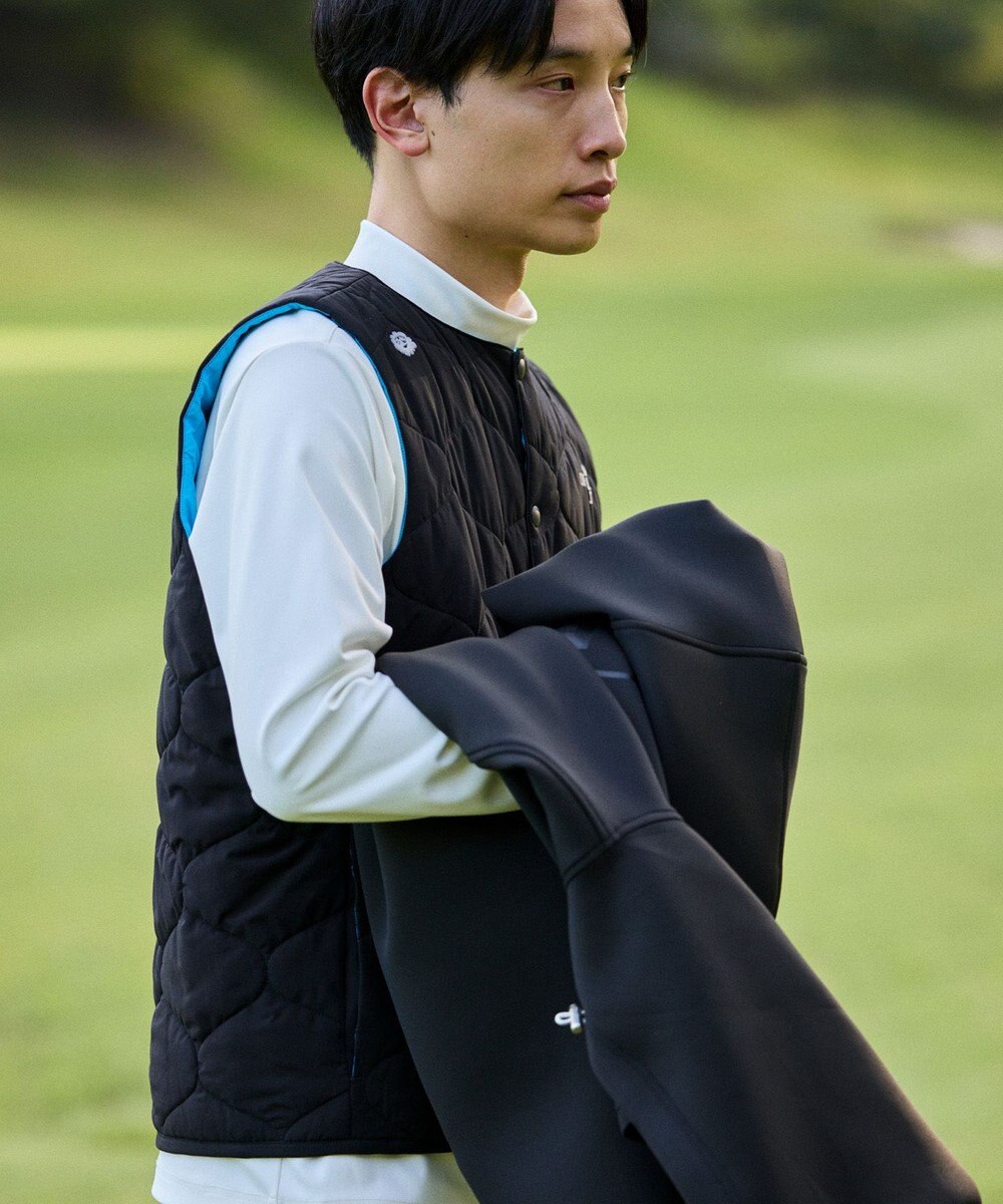 PW CIRCULUS 【撥水加工 / ストレッチ】【MEN】キルティング中綿インナーベスト ゴルフ 