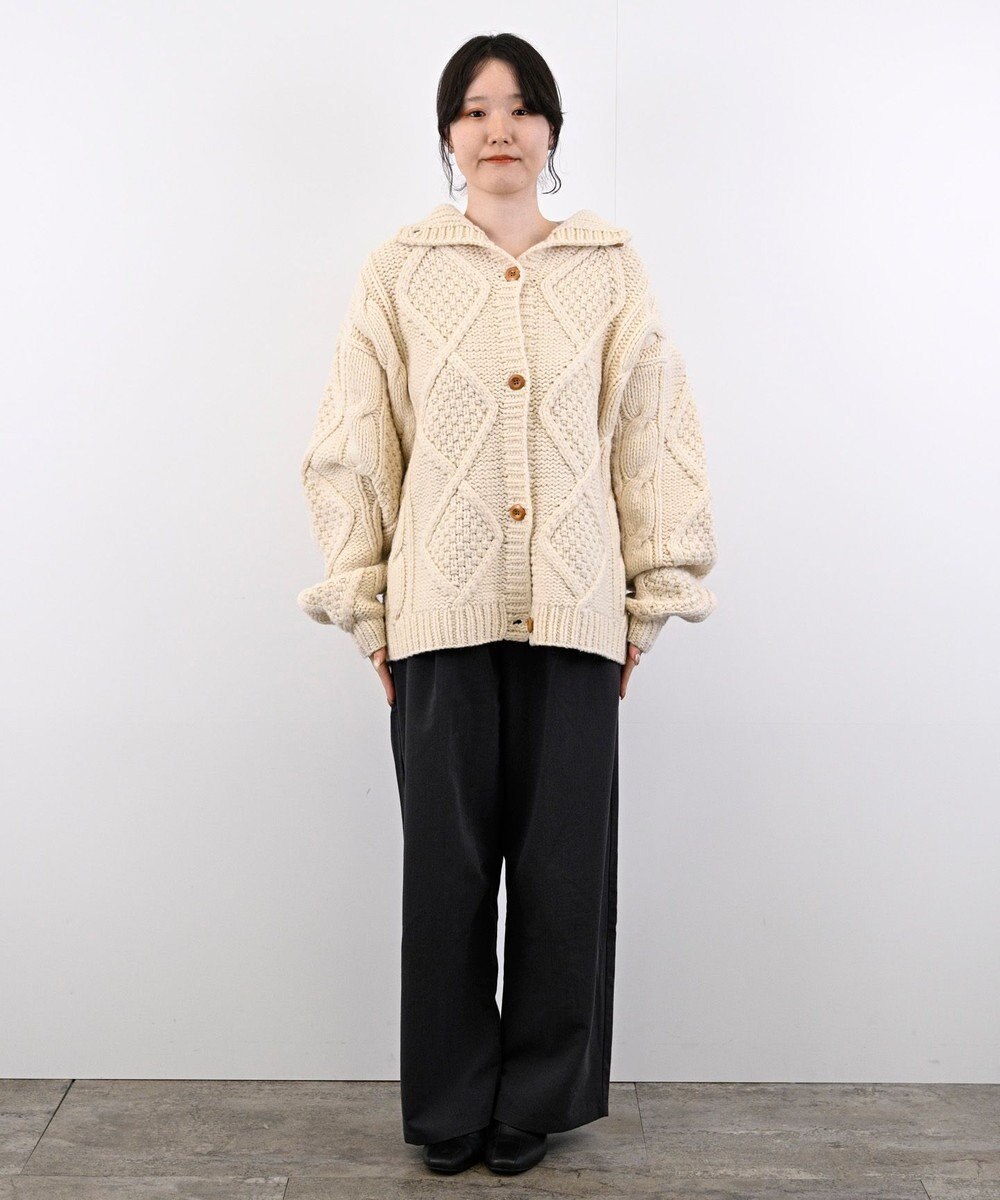 LENO ARAN PULLOVER【UNISEX】アラン柄ニットプルオーバー/カーディガン 