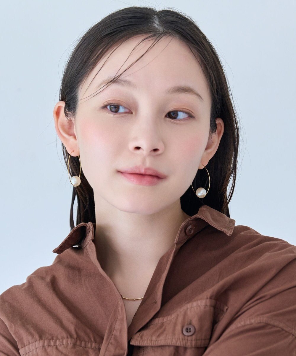 Phoebe 〈金属アレルギー対応〉ビッグサークルパールピアス/ニッケルフリー/大ぶり/存在感◎/主役級 