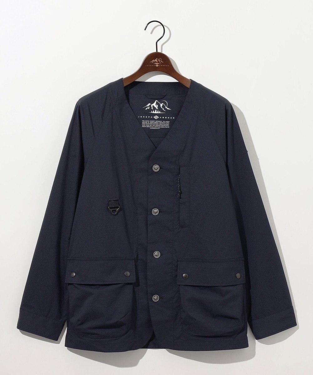 JOSEPH ABBOUD MOUNTAIN 【軽量】ハイパワーストレッチカルゼ ノーカラーアウトドアブルゾン 