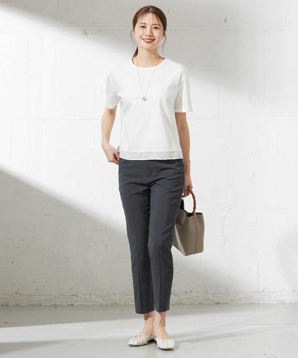 J.PRESS LADIES L 【セットアップ対応・洗える】DRYウーステッド テーパード パンツ 