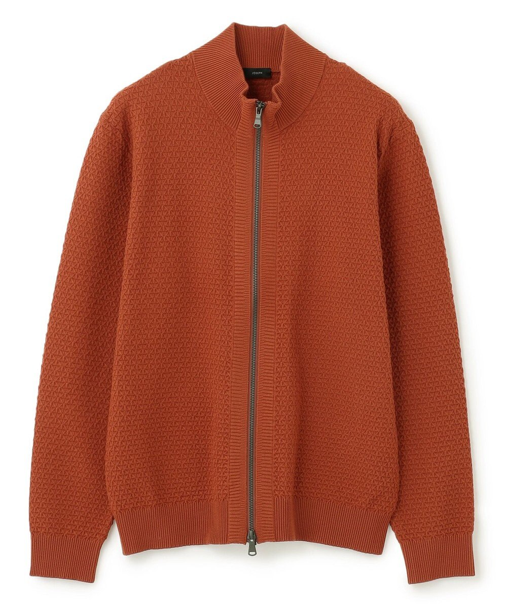 JOSEPH HOMME ヴィスコースリンクスジャガード　ジップアップ　カーディ 