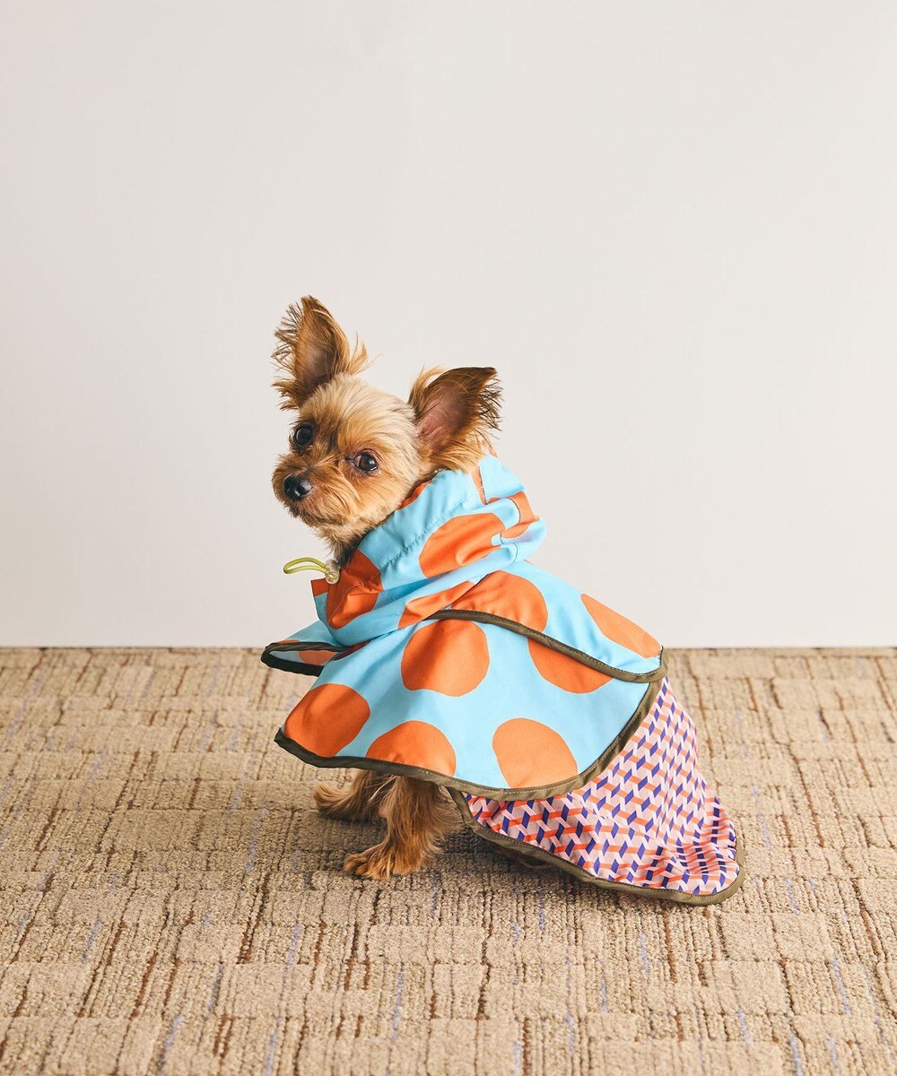 COQ DOTS CROSS ドッグポンチョ レインコート 