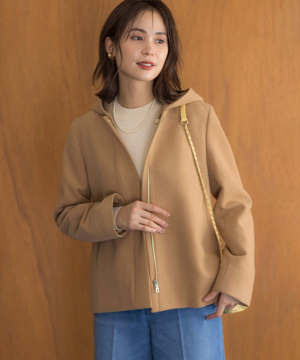 組曲 L 【2WAY】ウールモッサ ショートコート 