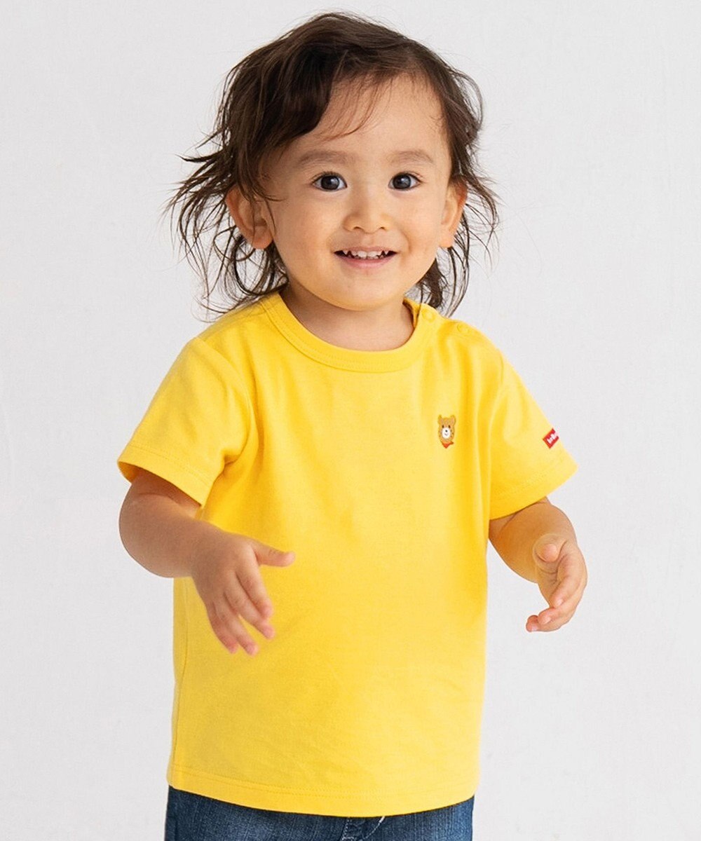MIKI HOUSE HOT BISCUITS 【70-120cm】【Everyday Series】ワンポイント 半袖Tシャツ 
