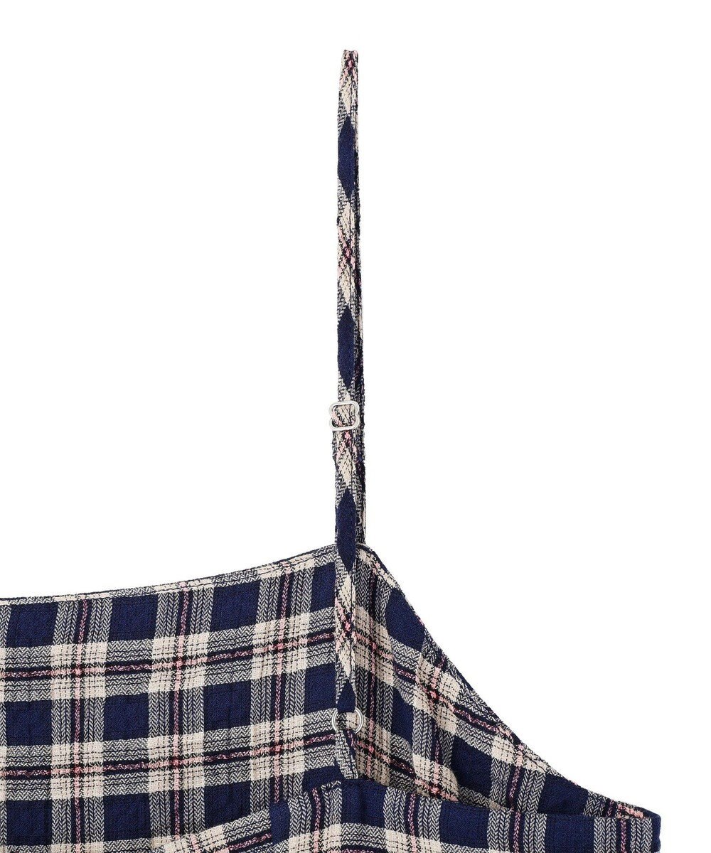 earth music&ecology シャーリングラメチェックキャミワンピース 