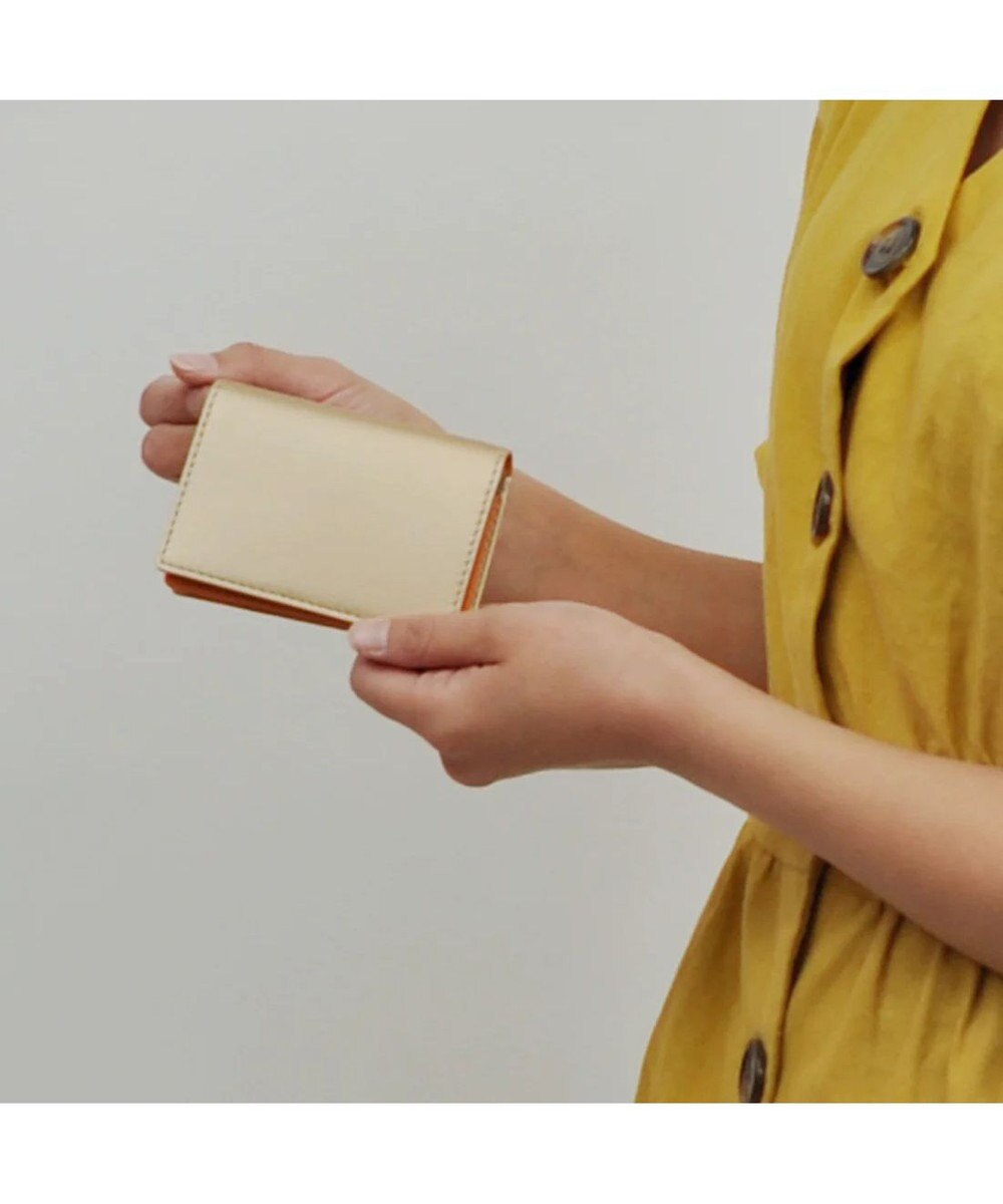 UNBILLION perche 牛革カラーコンビカードケース 