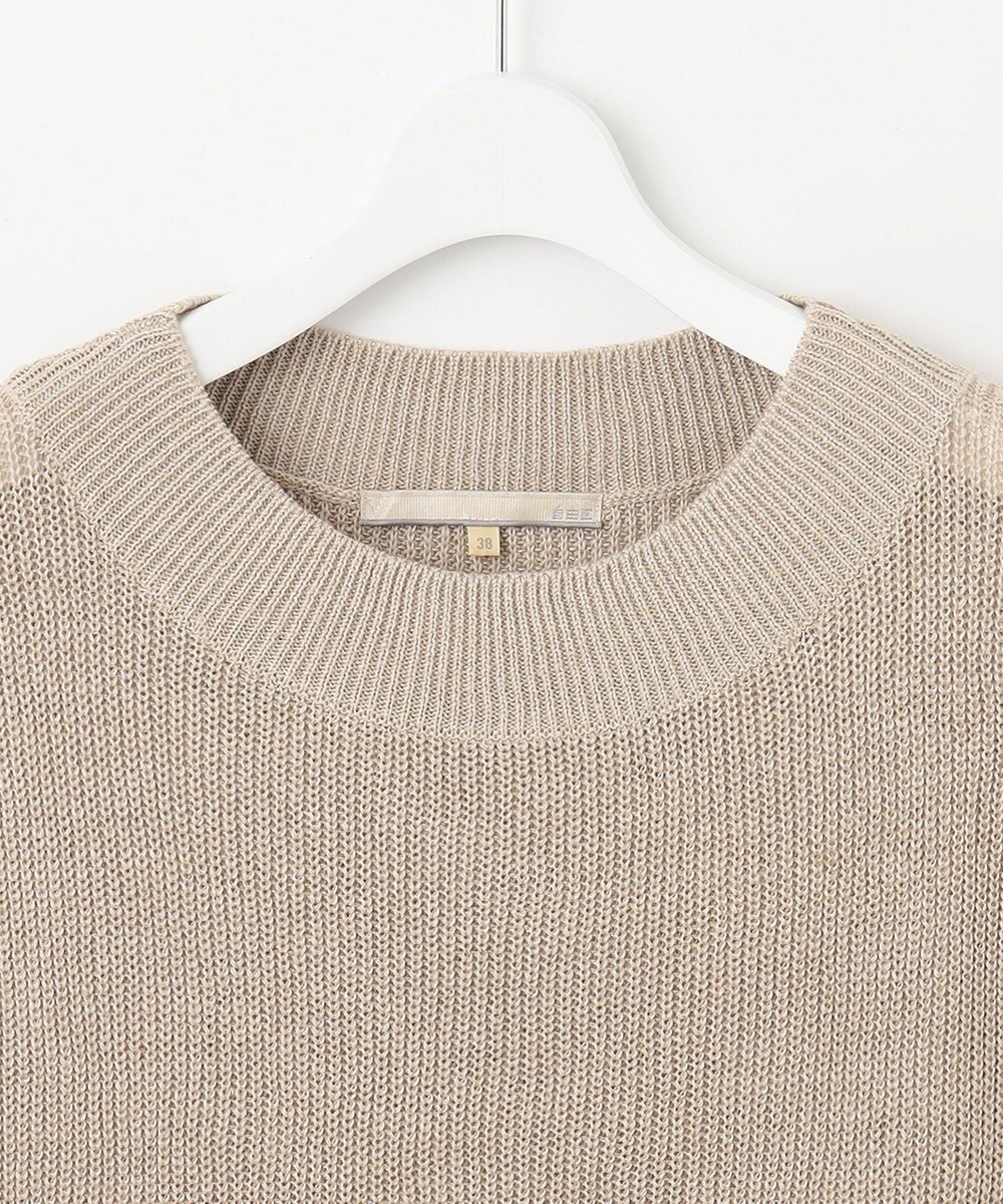 自由区 L 【洗える】リネンミドルゲージ ニットベスト 